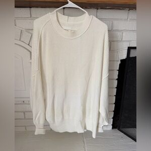 Aerie Oversized Women's Crewneck Sweater in Cream